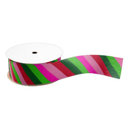 Contemporary Colors Christmas Stripes Ripsband