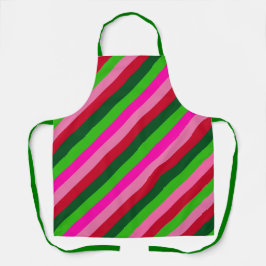 Contemporary Colors Christmas Stripes Schürze