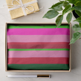 Contemporary Colors Christmas Stripes  Seidenpapier