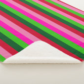 Contemporary Colors Christmas Stripes Sherpadecke (3/4)