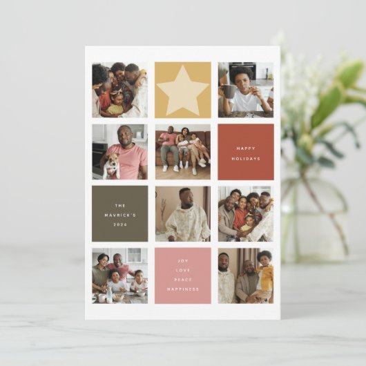 Contemporary Cube Foto Grid Weihnachten (Stehend Vorderseite)