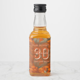 Contemporary Custom Lilies Floral Surprise Birthda Alkoholflaschenetikett