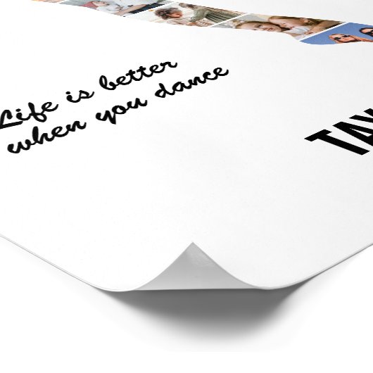 Contemporary Dance Photo Collage Senior Gift Poster (Ecke)