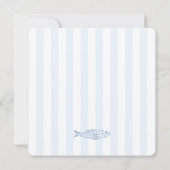 Contemporary Doodle Fish Fry Engagement Party Einladung (Rückseite)