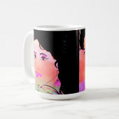 Contemporary Drawing of Dark Haired Girl  Kaffeetasse (Vorderseite Links)