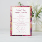 Contemporary Elegance: Fuchsia Pink Gold Begleitkarte (Stehend Vorderseite)