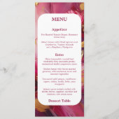 Contemporary Elegance:  Fuchsia Pink Gold Menu Menükarte (Vorderseite)
