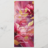 Contemporary Elegance:  Fuchsia Pink Gold Menu Menükarte (Vorderseite)