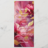 Contemporary Elegance: Fuchsia Pink Gold Menu Menükarte (Vorderseite)