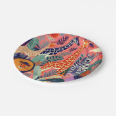 Contemporary exotic animals and birds 1 pink pappteller (Schrägansicht)