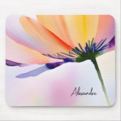 Contemporary Floral Optional Custom Name Mousepad (Vorne)