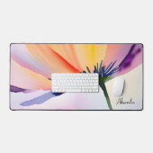 Contemporary Floral Optional Custom Name Schreibtischunterlage (Tastatur & Maus)
