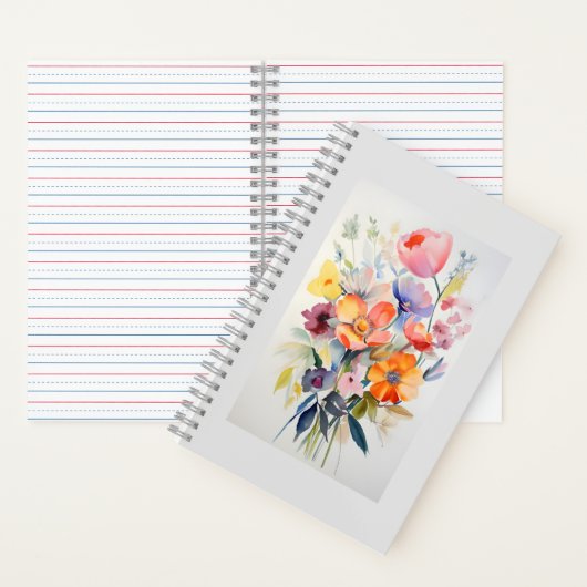 Contemporary Floral Wall Decor Art # 1 Notizblock (Innen)