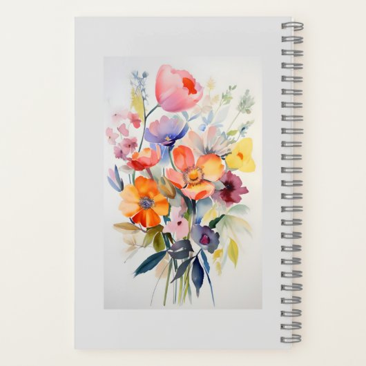 Contemporary Floral Wall Decor Art # 1 Notizblock (Rückseite)