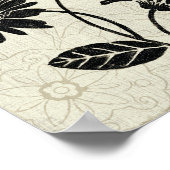 Contemporary Florals in Black and White Poster (Ecke)