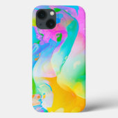 Contemporary Fluid Neon Abstrakt Case-Mate iPhone Hülle (Rückseite)