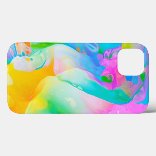 Contemporary Fluid Neon Abstrakt Case-Mate iPhone Hülle (Rückseite (Horizontal))