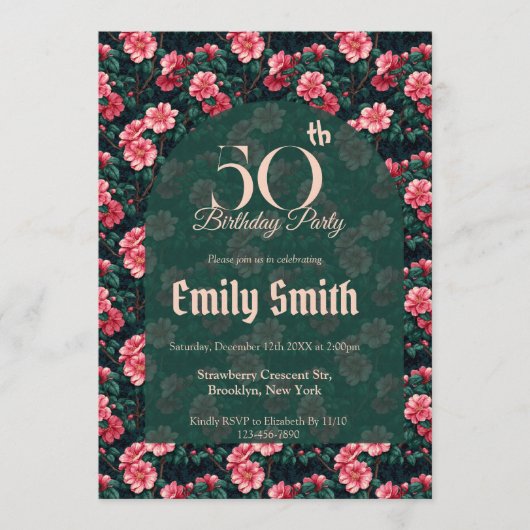 Contemporary Gardenias Luxury Romantic Party Einladung (Vorderseite)