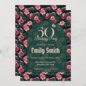 Contemporary Gardenias Luxury Romantic Party Einladung (Vorne/Hinten)