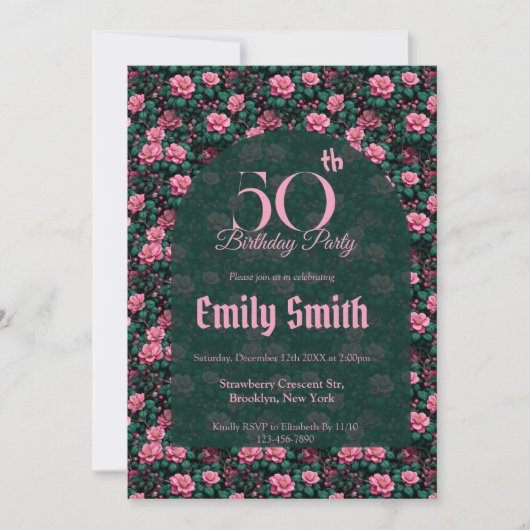 Contemporary Gardenias Luxury Romantic Party Einladung (Vorderseite)