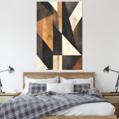 Contemporary Geometric Harmony Leinwanddruck (Insitu (Schlafzimmer))