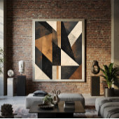 Contemporary Geometric Harmony Leinwanddruck