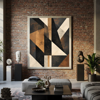 Contemporary Geometric Harmony Leinwanddruck