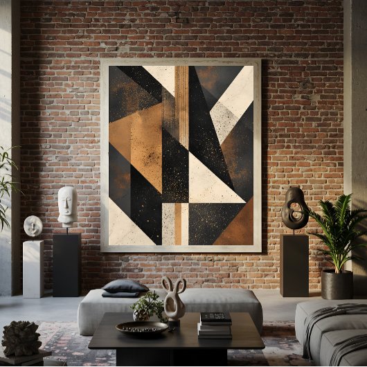 Contemporary Geometric Harmony Leinwanddruck