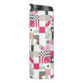 Contemporary geometric mosaic seamless pattern wit thermosbecher (Nach rechts gedreht)