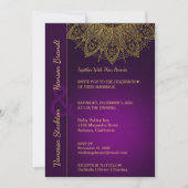 Contemporary Gold Mandala Wedding Einladung (Vorderseite)
