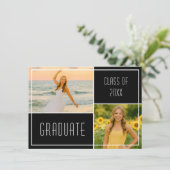 Contemporary Graduation Party Invitation Einladung (Stehend Vorderseite)