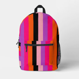 Contemporary Halloween Stripes  Bedruckter Rucksack