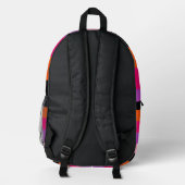 Contemporary Halloween Stripes  Bedruckter Rucksack (Rückseite)