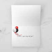 contemporary happy birthday balloons on white karte (Innenseite)