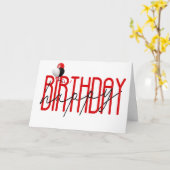 contemporary happy birthday balloons on white karte (Gelbe Blume)