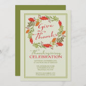 Contemporary Herbst Wath Erntedank Dinner Einladung (Vorne/Hinten)