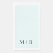 Contemporary Icy Blue Wedding Serviette (Vorderseite)