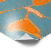 Contemporary Leaf Design in Peach Fotodruck (Ecke)