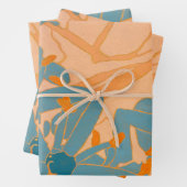Contemporary Leaf Design in Peach Geschenkpapier Set (Beispiel)