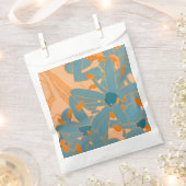 Contemporary Leaf Design in Peach Geschenktütchen (Ausgeschnitten)