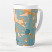 Contemporary Leaf Design in Peach Label Milchtasse (Rechte Ecke)
