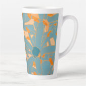Contemporary Leaf Design in Peach Label Milchtasse (Rechts)