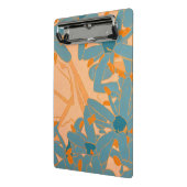 Contemporary Leaf Design in Peach Mini Klemmbrett (Gewinkelt2)