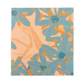 Contemporary Leaf Design in Peach Notizblock (Vorderseite)