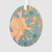 Contemporary Leaf Design in Peach Ornament (Vorderseite)