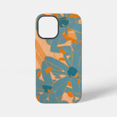 Contemporary Leaf Design in Peach Phone Cover iPhone Hülle (Rückseite)