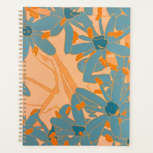 Contemporary Leaf Design in Peach Planer (Vorderseite)