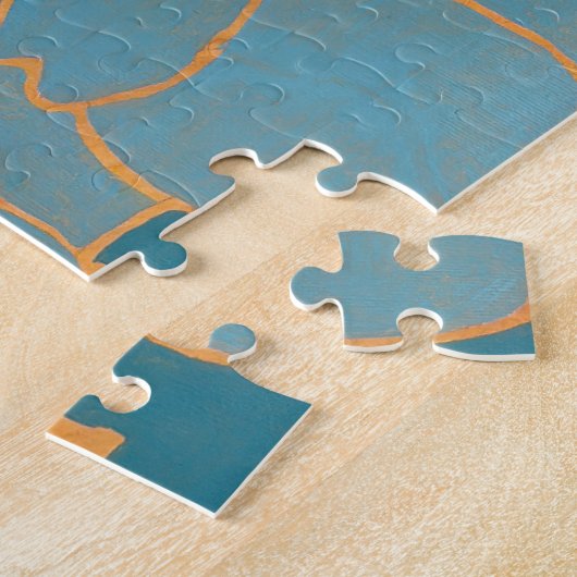 Contemporary Leaf Design in Peach Puzzle (Seite)