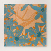 Contemporary Leaf Design in Peach Puzzle (Horizontal)