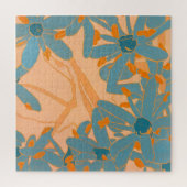 Contemporary Leaf Design in Peach Puzzle (Vertikal)